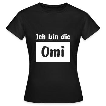 Omi - Frauen T-Shirt - Schwarz - Vorne - AI Model Female 172 dark (172cm)