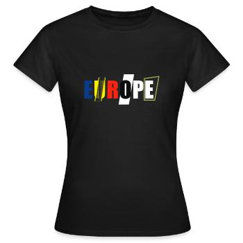 Europe - T-shirt Femme - noir - Devant - AI Model Female 172 dark (172cm)