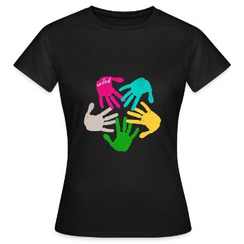 Friendship T-Shirt, Friends, BFF T-Shirt - Women's T-Shirt - black - Front - AI Model Female 172 dark (172cm)