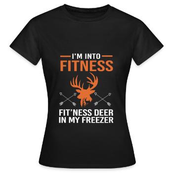 Jäger Jagen - Frauen T-Shirt - Schwarz - Vorne - AI Model Female 172 dark (172cm)