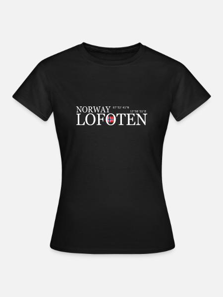 Norway Lofoten Norwegen Norge - Frauen T-Shirt - Schwarz