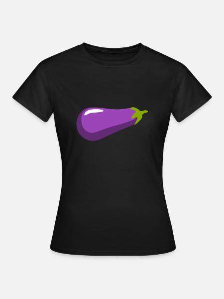 Aubergine Egg Plant Egg Fruit Melanzanie Vegetables - Women's T-Shirt - black