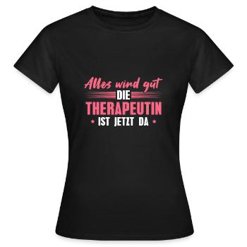 Heilberuf Ärztin Psychologie Therapeutin Geschenk - Frauen T-Shirt - Schwarz - Vorne - AI Model Female 172 dark (172cm)