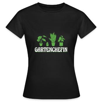 Gärtnern Hobbygärtnerin Gartenchefin Gärtnerin - Frauen T-Shirt - Schwarz - Vorne - AI Model Female 172 dark (172cm)