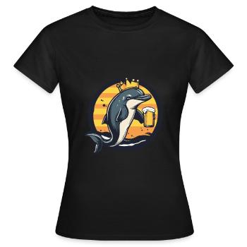 Bière Delfin - T-shirt Femme - noir - Devant - AI Model Female 172 dark (172cm)