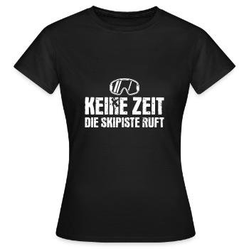 Wintersport Die Skipiste ruft Skifahren - Frauen T-Shirt - Schwarz - Vorne - AI Model Female 172 dark (172cm)