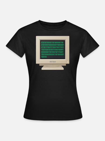 CRT - Binärer Code - Frauen T-Shirt - Schwarz