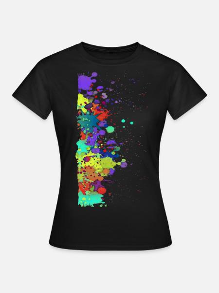 Splat Painting / blob painting - Women's T-Shirt - black