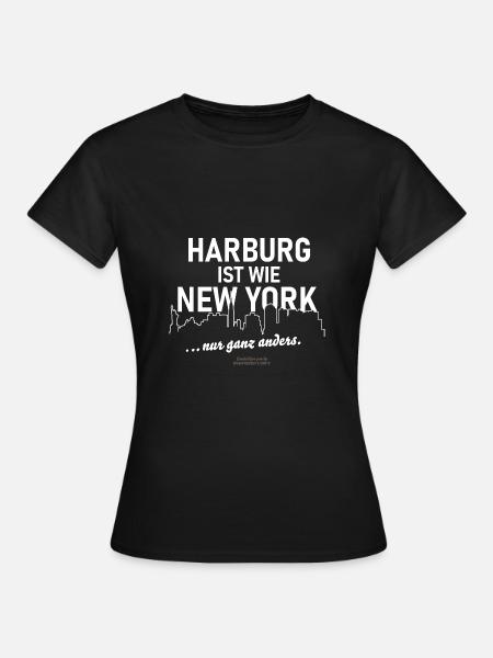 Harburg ist wie New York - Frauen T-Shirt - Schwarz