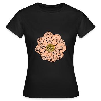 Fleur Pastel Fleurs Fleurs Pastel - T-shirt Femme - noir - Devant - AI Model Female 172 dark (172cm)