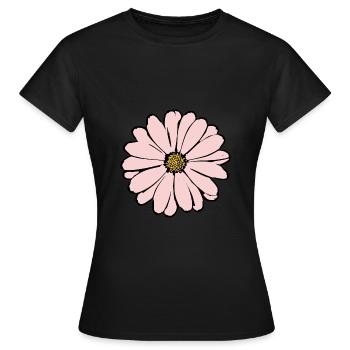 Flower Pink Pink Flower Flowers Pink Pink Flowers - Women's T-Shirt - black - Front - AI Model Female 172 dark (172cm)