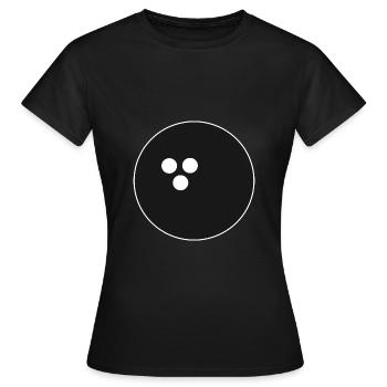 Boule de bowling, bowling noir - T-shirt Femme - noir - Devant - AI Model Female 172 dark (172cm)