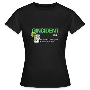 Gin - Gin Cocktail Gin Trinker Cadeau - T-shirt Femme - noir - Devant - AI Model Female 172 dark (172cm)