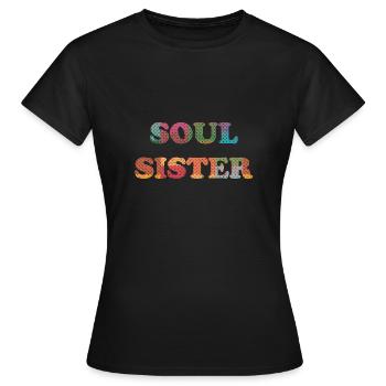 Âme Sœur - T-shirt Femme - noir - Devant - AI Model Female 172 dark (172cm)