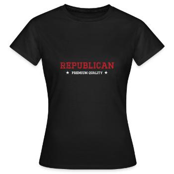 Millésime républicain - T-shirt Femme - noir - Devant - AI Model Female 172 dark (172cm)