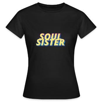 Âme sœur - T-shirt Femme - noir - Devant - AI Model Female 172 dark (172cm)