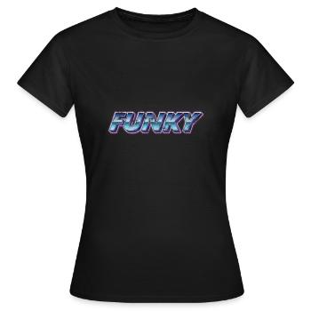 Funky Vintage - Frauen T-Shirt - Schwarz - Vorne - AI Model Female 172 dark (172cm)