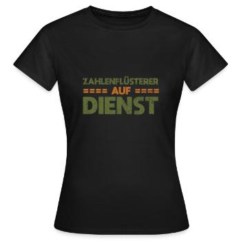 Zahlenflüsterer Auf Dienst - Frauen T-Shirt - Schwarz - Vorne - AI Model Female 172 dark (172cm)