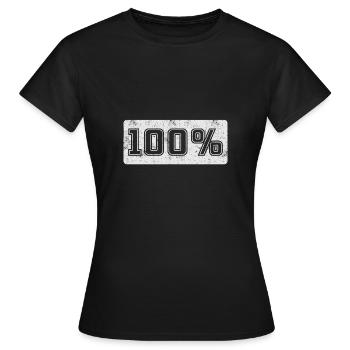 100% - T-shirt Femme - noir - Devant - AI Model Female 172 dark (172cm)