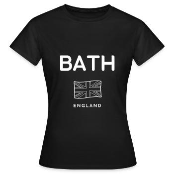 Bath England Great Britain South West England gift - Frauen T-Shirt - Schwarz - Vorne - AI Model Female 172 dark (172cm)