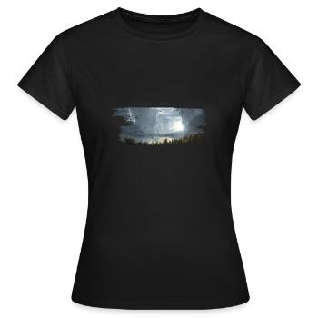 Fantasy cave - T-shirt Femme - noir - Devant - AI Model Female 172 dark (172cm)