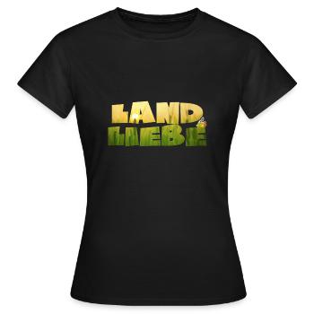 natur 3 landliebe mit weizen und schmetterling - Frauen T-Shirt - Schwarz - Vorne - AI Model Female 172 dark (172cm)