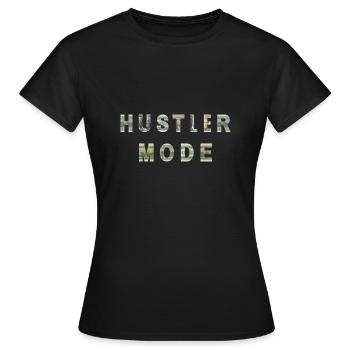 Hustler Mode Money Texture Inspiration - Frauen T-Shirt - Schwarz - Vorne - AI Model Female 172 dark (172cm)