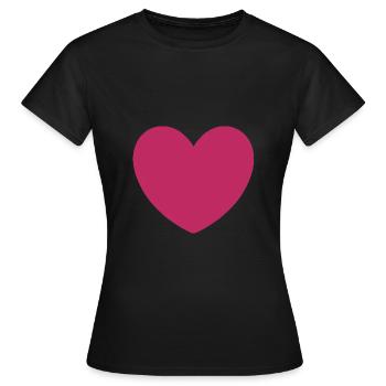 Saint-Valentin, Saint-Valentin, Saint-Valentin - T-shirt Femme - noir - Devant - AI Model Female 172 dark (172cm)