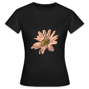 Fleur Pastel Fleurs Fleurs Pastel - T-shirt Femme - noir - Devant - AI Model Female 172 dark (172cm)