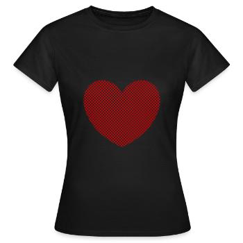 rotes Herz rot Herzen rot Herz Geschenk - Frauen T-Shirt - Schwarz - Vorne - AI Model Female 172 dark (172cm)