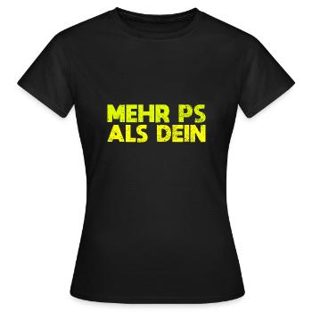 Traktor Mehr PS Als Dein Sportwagen - Frauen T-Shirt - Schwarz - Vorne - AI Model Female 172 dark (172cm)
