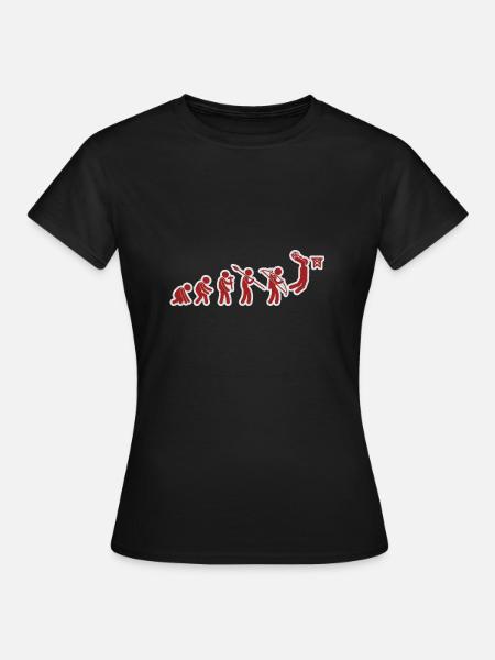 Evolution Basketball Red White Grunge - Frauen T-Shirt - Schwarz