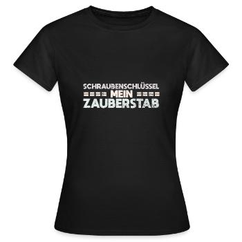 Schraubenschlüssel: Mein Zauberstab - Frauen T-Shirt - Schwarz - Vorne - AI Model Female 172 dark (172cm)