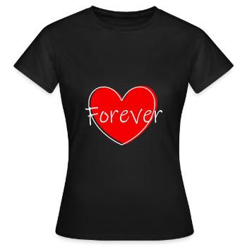 Saint-Valentin, Saint-Valentin, Saint-Valentin - T-shirt Femme - noir - Devant - AI Model Female 172 dark (172cm)