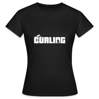 Curling curling cadeau curling - T-shirt Femme - noir - Devant - AI Model Female 172 dark (172cm)