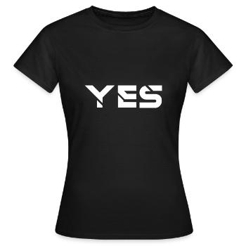 yes ja - Frauen T-Shirt - Schwarz - Vorne - AI Model Female 172 dark (172cm)