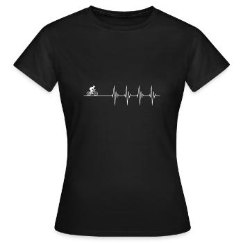 La bouée de sauvetage du cycliste - T-shirt Femme - noir - Devant - AI Model Female 172 dark (172cm)