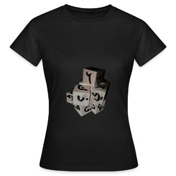 Arabic letters Islam Muslim Quran Kuran - Women's T-Shirt - black - Front - AI Model Female 172 dark (172cm)