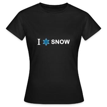 J’adore la neige - T-shirt Femme - noir - Devant - AI Model Female 172 dark (172cm)
