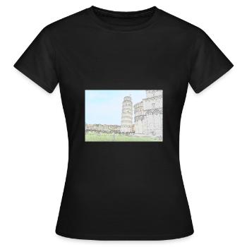 Pise - T-shirt Femme - noir - Devant - AI Model Female 172 dark (172cm)