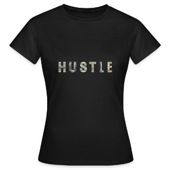Hustle Money Texture Motivation Inspiration - Frauen T-Shirt - Schwarz - Vorne - AI Model Female 172 dark (172cm)