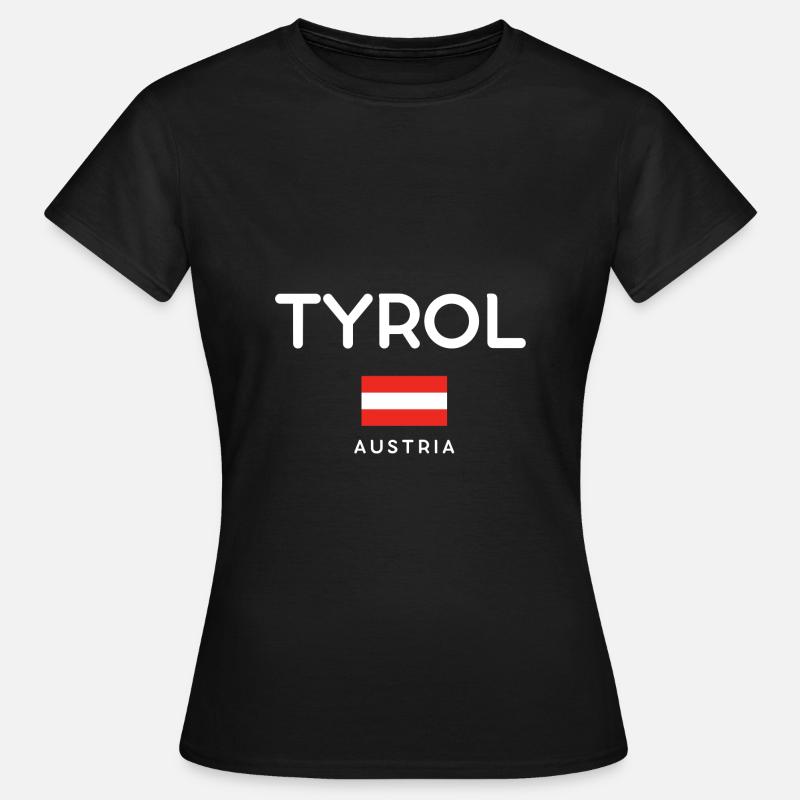 Tyrol Austria Austria flag - Women's T-Shirt - black