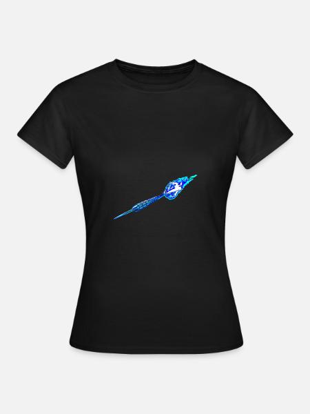Dartpfeil hellblau - Frauen T-Shirt - Schwarz