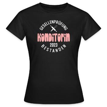 Konditorin 2023 Konditorei Ausbildung Geselle - Frauen T-Shirt - Schwarz - Vorne - AI Model Female 172 dark (172cm)