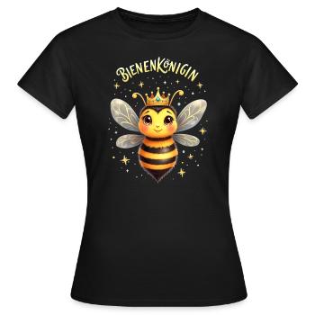 Bienenkönigin Kostüm Biene Karneval Fasching süß - Frauen T-Shirt - Schwarz - Vorne - AI Model Female 172 dark (172cm)