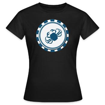 Krabbe - Frauen T-Shirt - Schwarz - Vorne - AI Model Female 172 dark (172cm)