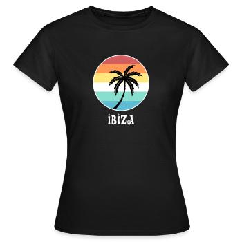 Ibiza - T-shirt Femme - noir - Devant - AI Model Female 172 dark (172cm)