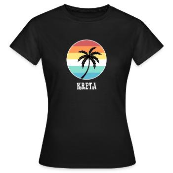 Crète - T-shirt Femme - noir - Devant - AI Model Female 172 dark (172cm)