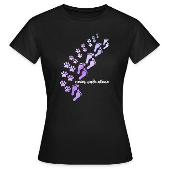 Gehen Sie niemals alleine - Frauen T-Shirt - Schwarz - Vorne - AI Model Female 172 dark (172cm)