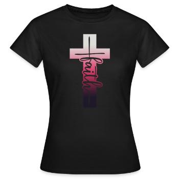 Glaube - Frauen T-Shirt - Schwarz - Vorne - AI Model Female 172 dark (172cm)